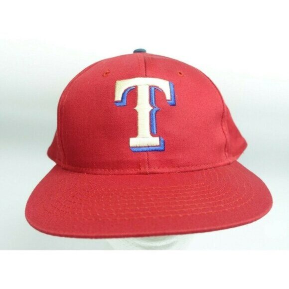 Vtg Hat Texas Rangers Cap  MLB Big Logo‎  SnapBack Red Cap Hat - Picture 1 of 4